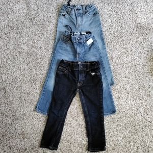 3 pair of gtoddler B'gosh jeans